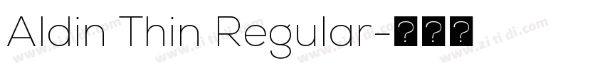 Aldin Thin Regular字体转换